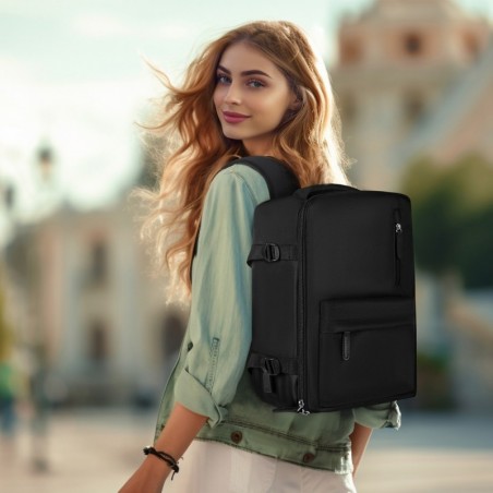 Mochila de Viaje para Cabina de Avión 40x20x25 cm 20L - Equipaje de Mano Bajo el Asiento con Puerto USB para Ryanair