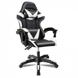 Silla Gaming Ergonómica Reclinable con Cojín Lumbar y Cervical | Altura Ajustable, Reposabrazos Acolchados, Ruedas 360°