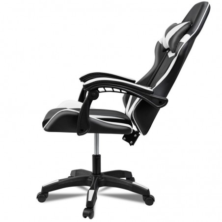 Silla Gaming Ergonómica Reclinable con Cojín Lumbar y Cervical - Altura Ajustable y Reposabrazos Acolchados