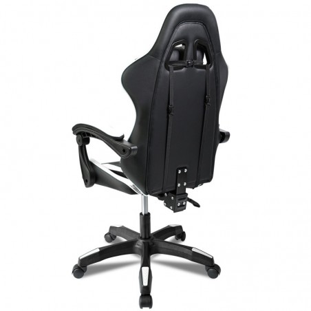 Silla Gaming Ergonómica Reclinable con Cojín Lumbar y Cervical - Altura Ajustable y Reposabrazos Acolchados