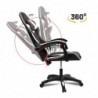 Silla Gaming Ergonómica Reclinable con Cojín Lumbar y Cervical | Altura Ajustable, Reposabrazos Acolchados, Ruedas 360°