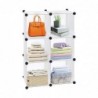 Armario Modular Cubos. Estantería Zapatero plástico Blanco. Librería Moderna. Ahorra Espacio. Salon, baño. 6 Cubos