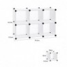Armario Modular Cubos. Estantería Zapatero plástico Blanco. Librería Moderna. Ahorra Espacio. Salon, baño. 6 Cubos