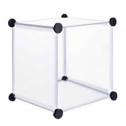 Armario Modular Cubos. Estantería Zapatero plástico Blanco. Librería Moderna. Ahorra Espacio. Salon, baño. 6 Cubos