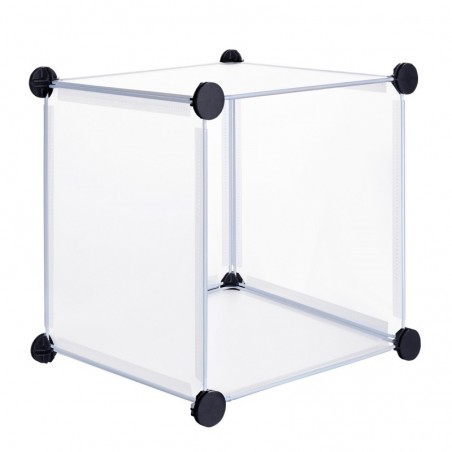 Armario Modular Cubos. Estantería Zapatero plástico Blanco. Librería Moderna. Ahorra Espacio. Salon, baño. 6 Cubos