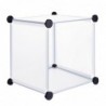 Armario Modular Cubos. Estantería Zapatero plástico Blanco. Librería Moderna. Ahorra Espacio. Salon, baño. 6 Cubos