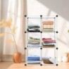 Armario Modular Cubos. Estantería Zapatero plástico Blanco. Librería Moderna. Ahorra Espacio. Salon, baño. 6 Cubos