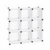 Armario Modular Cubos. Estantería Zapatero plástico Blanco. Librería Moderna. Ahorra Espacio. Salon, baño. 6 Cubos