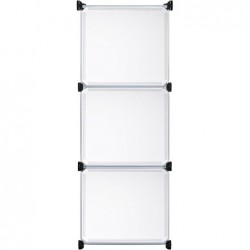 Armario Modular Cubos. Estantería Zapatero plástico Blanco. Librería Moderna. Ahorra Espacio. Salon, baño. 9 Cubos