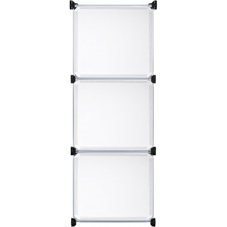 Armario Modular Cubos. Estantería Zapatero plástico Blanco. Librería Moderna. Ahorra Espacio. Salon, baño. 9 Cubos
