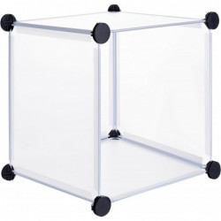 Armario Modular Cubos. Estantería Zapatero plástico Blanco. Librería Moderna. Ahorra Espacio. Salon, baño. 9 Cubos