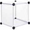 Armario Modular Cubos. Estantería Zapatero plástico Blanco. Librería Moderna. Ahorra Espacio. Salon, baño. 9 Cubos