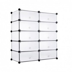 Zapatero Modular con 10 Estantes Cubos - Organizador de Zapatos y Almacenaje 40x17x30 cm por Compartimento