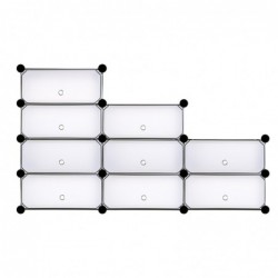 Zapatero Modular con 10 Estantes Cubos - Organizador de Zapatos y Almacenaje 40x17x30 cm por Compartimento