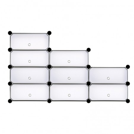 Zapatero Modular con 10 Estantes Cubos - Organizador de Zapatos y Almacenaje 40x17x30 cm por Compartimento