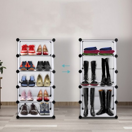 Zapatero Modular con 10 Estantes Cubos - Organizador de Zapatos y Almacenaje 40x17x30 cm por Compartimento