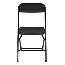 Pack de 4 Sillas Plegables de plástico para comedor, patio, cocina, camping. Ahorra espacio. Estructura metálica.