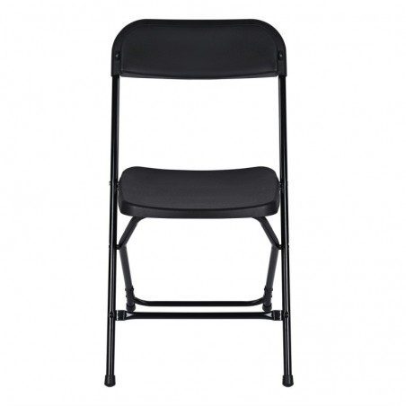 Pack de 4 Sillas Plegables de Plástico con Estructura Metálica - Sillas para Comedor, Patio, Cocina y Camping