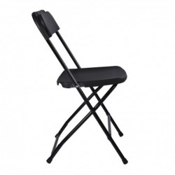 Pack de 4 Sillas Plegables de plástico para comedor, patio, cocina, camping. Ahorra espacio. Estructura metálica.