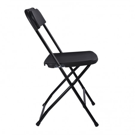 Pack de 4 Sillas Plegables de Plástico con Estructura Metálica - Sillas para Comedor, Patio, Cocina y Camping