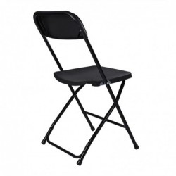 Pack de 4 Sillas Plegables de plástico para comedor, patio, cocina, camping. Ahorra espacio. Estructura metálica.