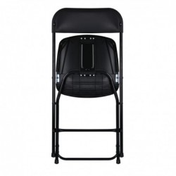 Pack de 4 Sillas Plegables de plástico para comedor, patio, cocina, camping. Ahorra espacio. Estructura metálica.