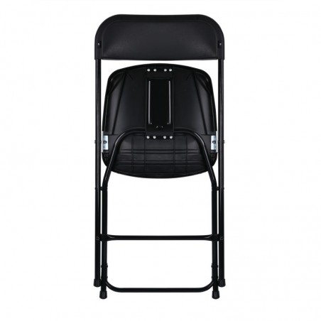 Pack de 4 Sillas Plegables de Plástico con Estructura Metálica - Sillas para Comedor, Patio, Cocina y Camping