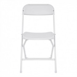 Pack de 4 Sillas Plegables de Plástico con Estructura Metálica - Sillas para Comedor, Patio, Cocina y Camping