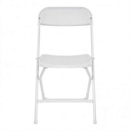Pack de 4 Sillas Plegables de Plástico con Estructura Metálica - Sillas para Comedor, Patio, Cocina y Camping