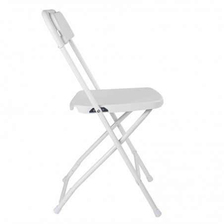 Pack de 4 Sillas Plegables de Plástico con Estructura Metálica - Sillas para Comedor, Patio, Cocina y Camping