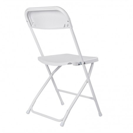 Pack de 4 Sillas Plegables de Plástico con Estructura Metálica - Sillas para Comedor, Patio, Cocina y Camping