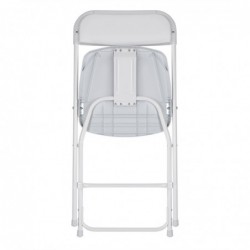 Pack de 4 Sillas Plegables de Plástico con Estructura Metálica - Sillas para Comedor, Patio, Cocina y Camping