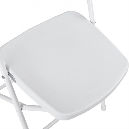 Pack de 4 Sillas Plegables de Plástico con Estructura Metálica - Sillas para Comedor, Patio, Cocina y Camping