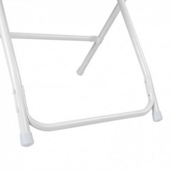 Pack de 4 Sillas Plegables de Plástico con Estructura Metálica - Sillas para Comedor, Patio, Cocina y Camping