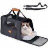 Transportin Perros y Gatos. Bolsa de Transporte Viaje Transpirable Mascotas. Bolso con colchón. Tres Puertas. Bolsa