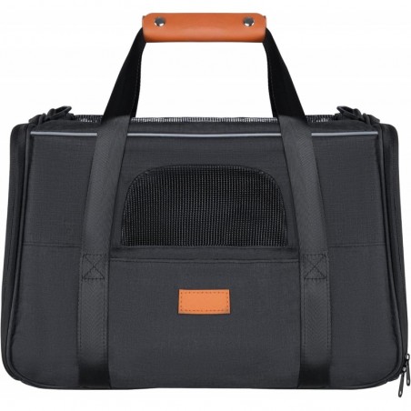 Transportin Perros y Gatos. Bolsa de Transporte Viaje Transpirable Mascotas. Bolso con colchón. Tres Puertas. Bolsa