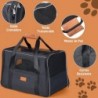 Transportin Perros y Gatos. Bolsa de Transporte Viaje Transpirable Mascotas. Bolso con colchón. Tres Puertas. Bolsa