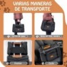 Transportin Perros y Gatos. Bolsa de Transporte Viaje Transpirable Mascotas. Bolso con colchón. Tres Puertas. Bolsa