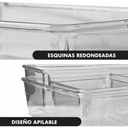 Set de 12 Cajones de Organización | Organizadores de Plástico Transparentes | Separadores de Cajones para Escritorio