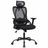Silla Ergonómica de Oficina con Respaldo Transpirable y Apoyo Lumbar | Reposacabezas Ajustable, Reposabrazos Regulables