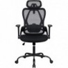 Silla Ergonómica de Oficina con Respaldo Transpirable y Apoyo Lumbar | Reposacabezas Ajustable, Reposabrazos Regulables