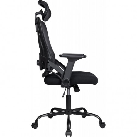 Silla de Oficina Ergonómica con Respaldo Transpirable y Apoyo Lumbar - Reposacabezas Ajustable y Reposabrazos Regulables