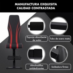 Banco de Ejercicio o Musculación Plegable Ligero Multifunción Para Pesas y Mancuernas Ajustable de Abdominales Gimnasio
