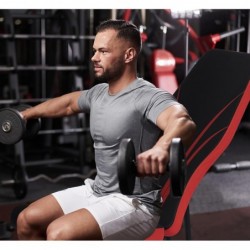 Banco de Ejercicio o Musculación Plegable Ligero Multifunción Para Pesas y Mancuernas Ajustable de Abdominales Gimnasio