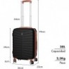 Maleta de Cabina 55x34x23 | Viaje Equipaje de Mano avión | 4 Ruedas giratorias | Material ABS Ligero Semirígida Asa