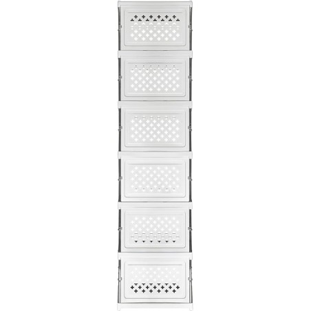 Cajas de Almacenamiento Plegables y Apilables con Puerta Abatible Transparente - Organizadores de Plástico para Zapatos y Hogar