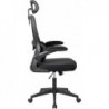 Silla de oficina ergonómica con respaldo de malla transpirable y reposacabezas ajustable | Asiento acolchado, cómodo