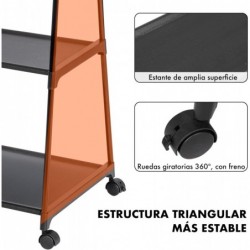 Perchero burro con barra extensible, estantería y zapatero | Organizador de ropa con ruedas y freno Estructura metálica