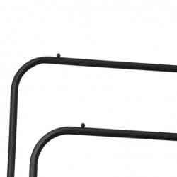 Perchero burro doble de metal con barras para colgar ropa y base inferior para zapatos o cajas | Estructura resistente