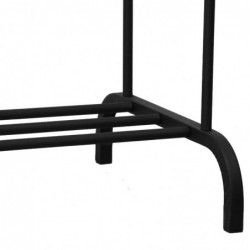 Perchero burro doble de metal con barras para colgar ropa y base inferior para zapatos o cajas | Estructura resistente